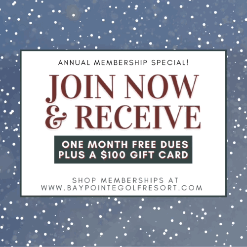 Annual Golf Membership Special: Receive One Month Free & $100.00 Gift Card