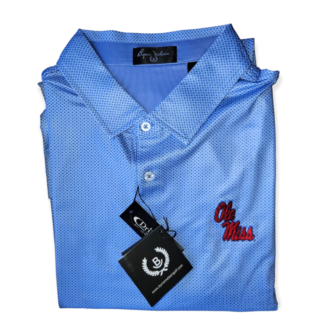 Ole Miss Byron Nelson Solid Polo Lake/Periwinkle (Medium to XXL): $59.99