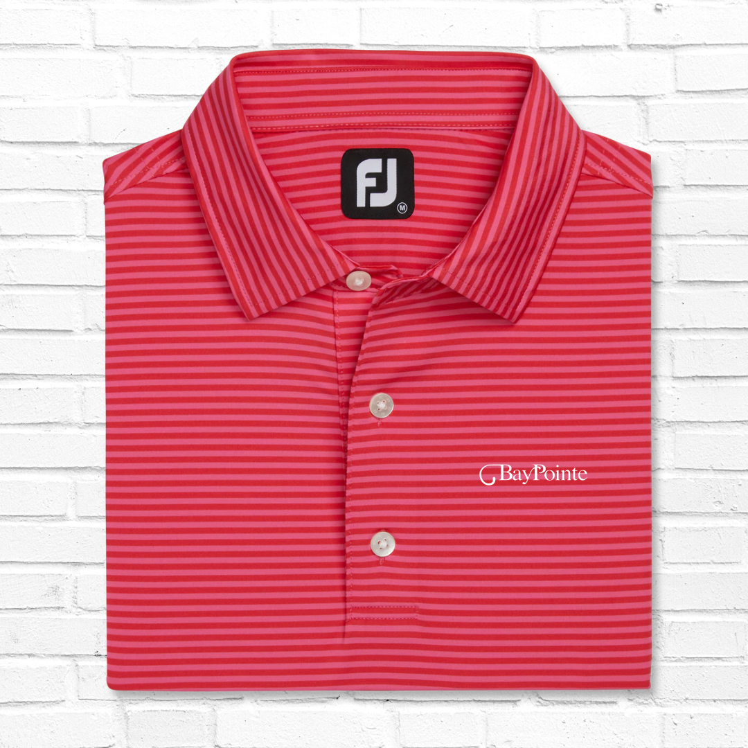 ♥️ FJ Lisle Feeder Stripe Self Collar Red/Pink (M to 3XL): $75.00